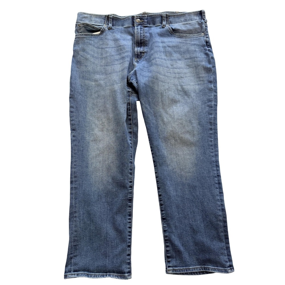 Lee Extreme Motion Jeans Mens 44x30 Blue Medium Wash Straight Taper Denim